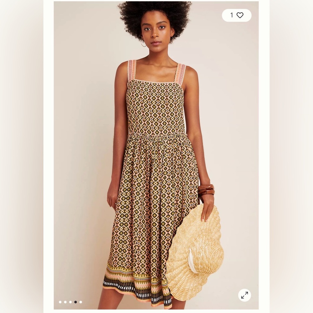 Katya Shimmer Midi Dress by Conditions Apply sold at Anthropologie